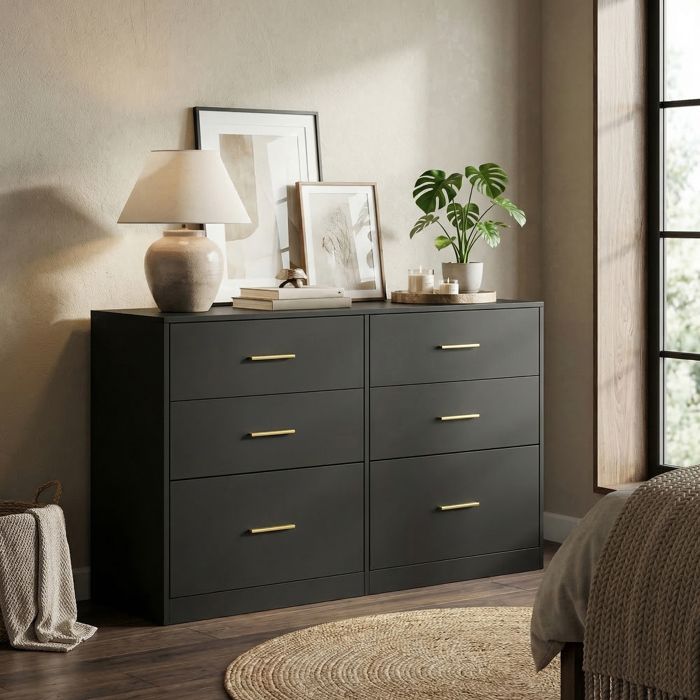 Commode de Chambre à Tiroirs Meuble de Rangement Moderne Commode