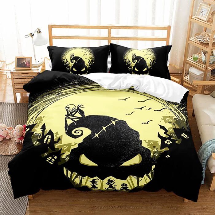 ZBT079759 LÉtrange Noël de Monsieur Jack - Parure de lit Jack et Sally - Tailles&nbsp;: Twin Full Queen King - Linge de l 140X200CM