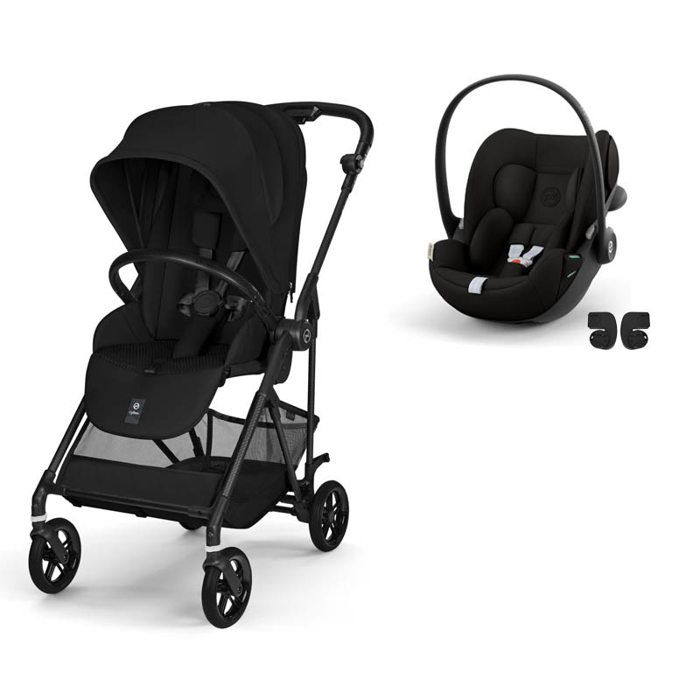 CYBEX - Poussette Duo Melio 6 Carbon + Cloud G3 Magic Black