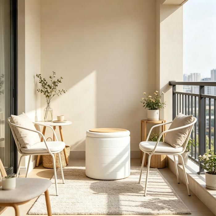 Tabouret de rangement pliable - Rangement caché spacieux - Couvercle multifonction convertible - Design pliable