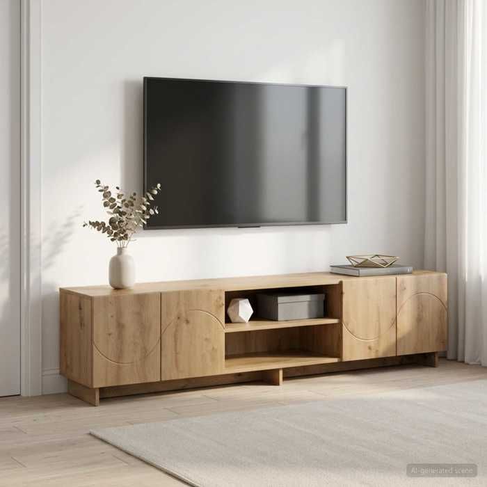vidaXL Meuble TV 180 x 34 5 x 40 cm Chêne artisanal Bois dingénierie 8011503