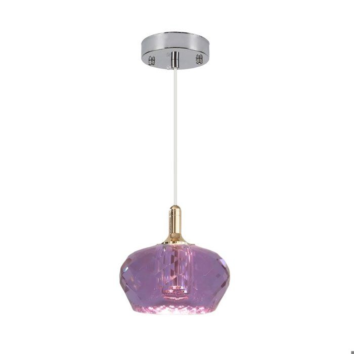 iDEGU Lustre Moderne en Cristal Suspension LED Contemporain Abat-jour en Pomme Lampe de Plafond Style Nordique Lumière chaude