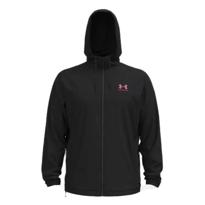 Veste coupe-vent Under Armour UA Rival Woven pour homme-ULTIMATE BLACK PINK FRENZY Veste coupe-vent Under Armour UA Rival Woven pour homme-ULTIMATE BLACK PINK FRENZY