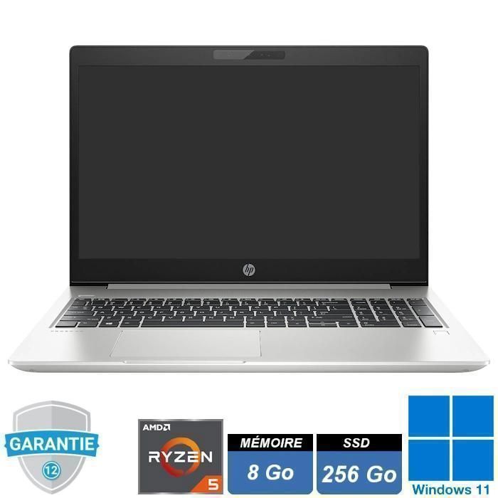 PC portable - HP - Probook 455 G7 - 15 6 FHD - Ryzen 5 4500U - RAM 8 Go - SSD 256Go - Win 11 Pro