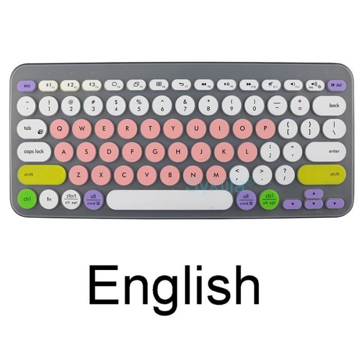 Housse De Clavier Ultra Fine En Silicone Transparent Pour Logitech MK470, K585 Et K580