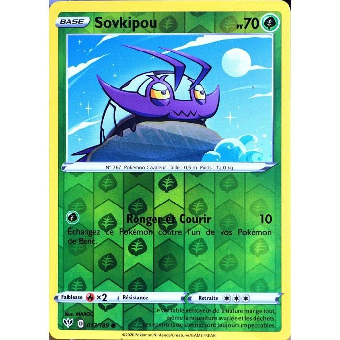 Carte Pokemon 17 1 Sovkipou Reverse Eb03 Epee Et Bouclier Tenebres Embrasees Neuf Fr 819 Cdiscount Jeux Jouets