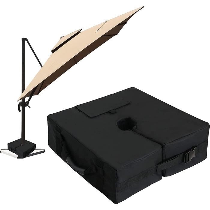 Sac De Poids Pour Parasol 46cm - Base Remplissable Sable/D'eau, Résistant Intempéries Pour Jardin/Plage