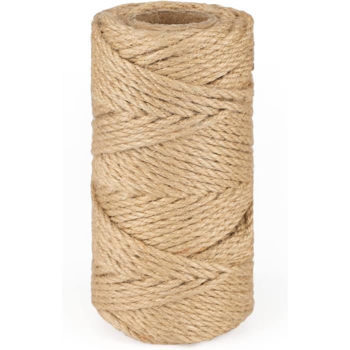 Cordon Ficelle Chanvre écru 1.5mm - 5 Mètres - Pour Artisanat, Décoration, Emballage