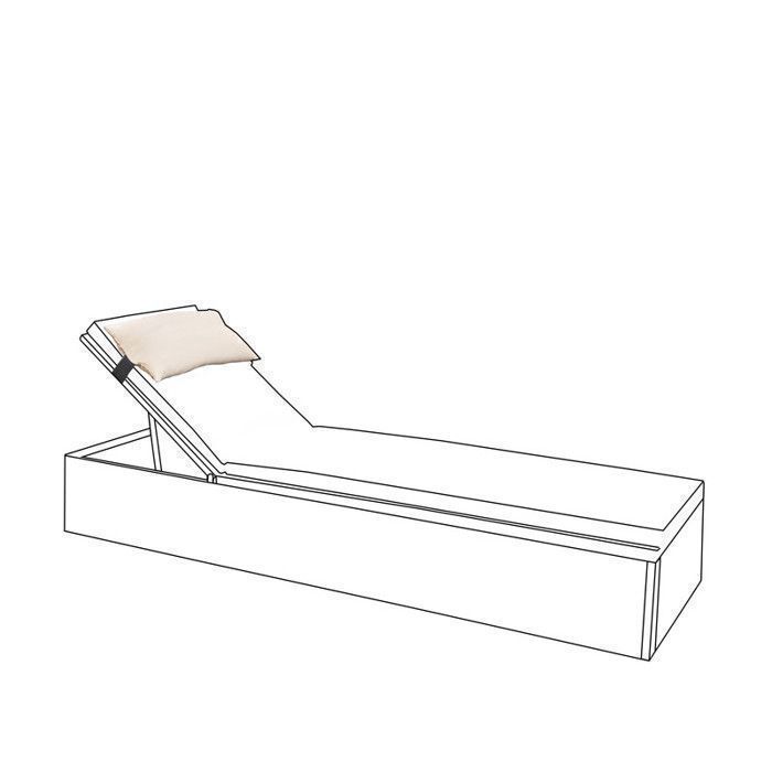 Coussin D'appui-tête Pour Chaise Longue – Sangle Réglable, Tissu Teslin Respirant, 37x17 Cm, Pour Jardin, Terrasse