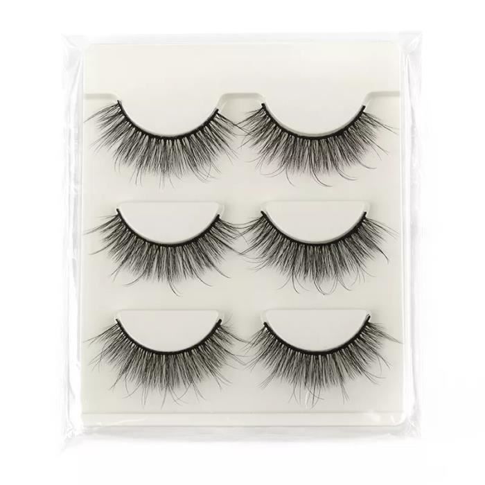 Lot De 10 Paires De Faux Cils 3D Effet Vison Naturel - Marque MYTEX-SHOP, Effet Volumisant