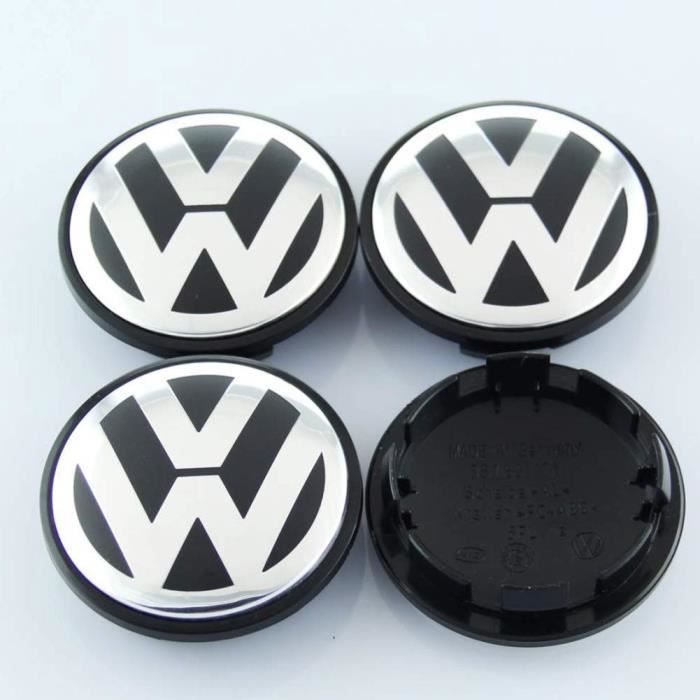 Cache-Moyeux SkinoEu 4x60mm No Fear - Enjoliveurs Jante Voiture Noir ABS