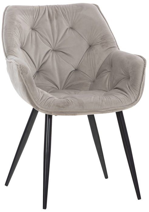 chaise de coiffeuse salon bureau rembourre confortable et moderne capitonne velours gris