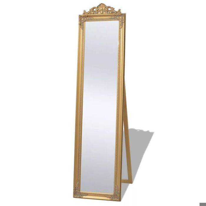 Miroir sur pied Style baroque 160 x 40 cm Dore DEC022663