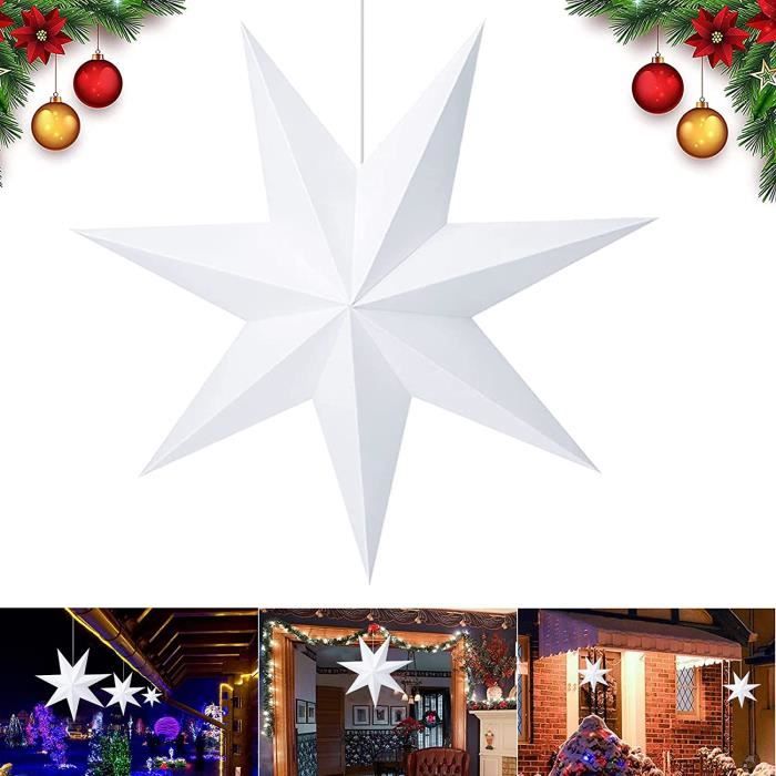 5 Pièces Noir Etoile Papier À Suspendre,Etoile En Papier