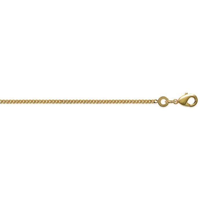 Chaîne - BRILLAXIS - Maille gourmette - Plaqué or - 45 cm - Couleur jaune