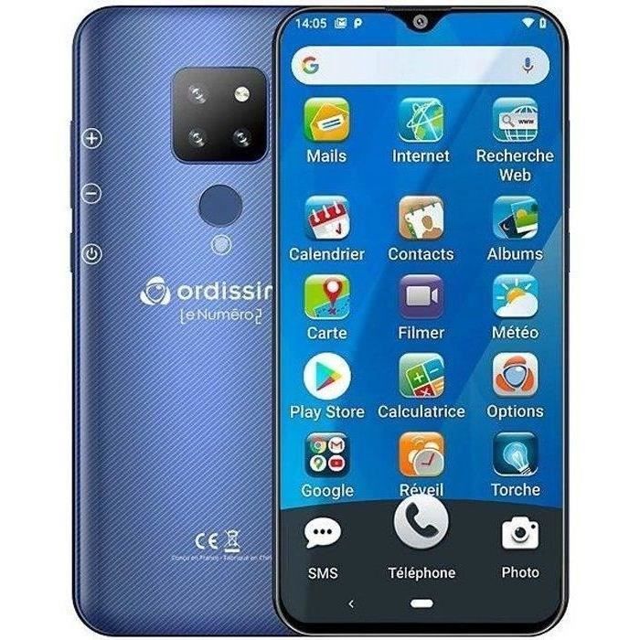 ORDISSIMO LeNuméro2 - Smartphone - 4G LTE - 64 Go - MicroSD slot - GSM - 6.3 - 2340 x 1080 pixels - 
