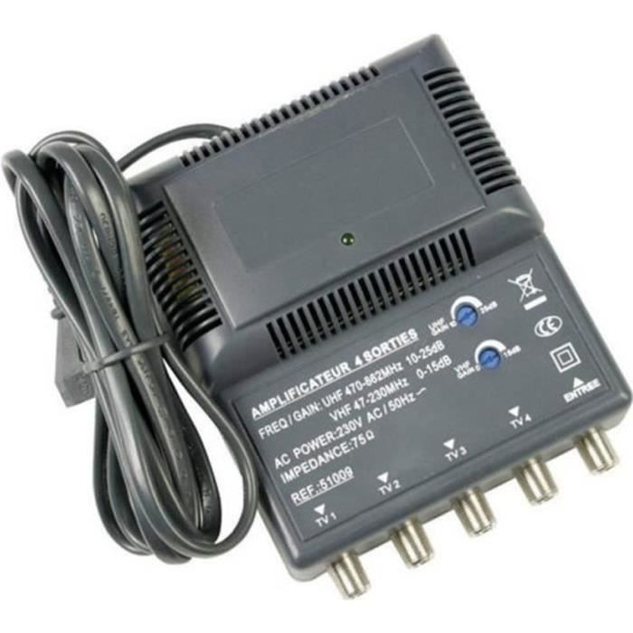 Amplificateur Antenne TV FAGOR Sab 304 – 4 Entrées / 1 Sortie – UHF – Occasion