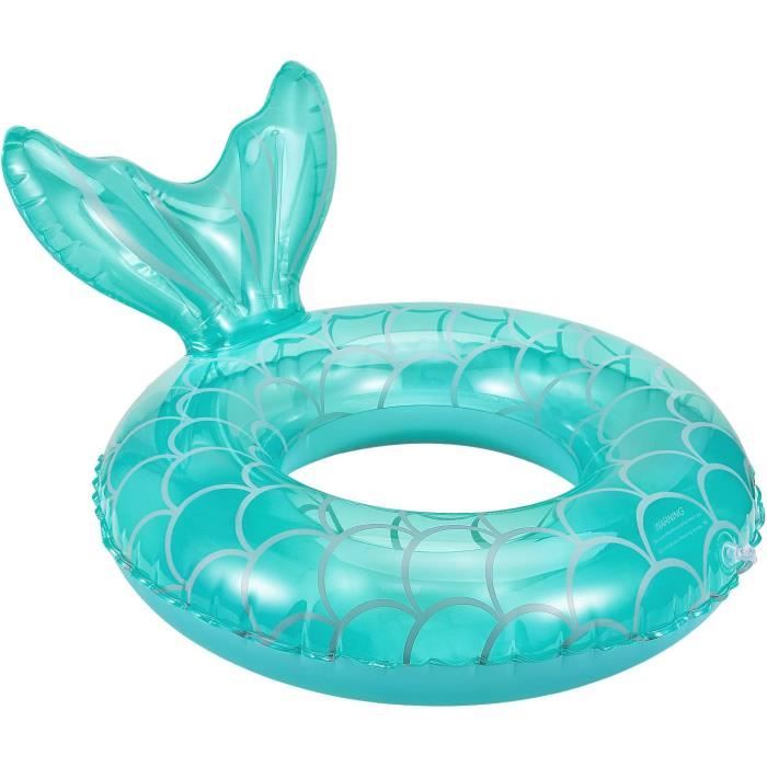 ACTOYS Bouée Piscine Pailletée Transparente – Diam. Ext. 75/81 Cm, Charge 200 Kg, PVC Robuste – Adulte Et Enfant