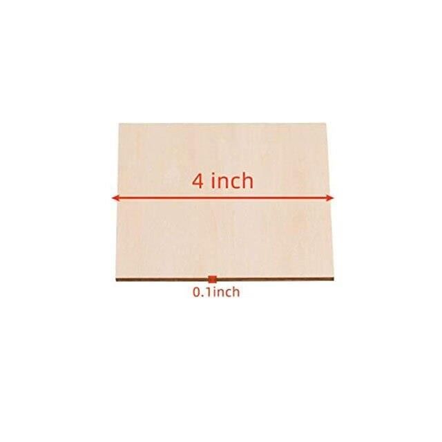 10 Morceaux De Feuilles De Bois Bricolage Plaque De Bois Projet Inachev En Bois Mince 150mmx100mmx1mm