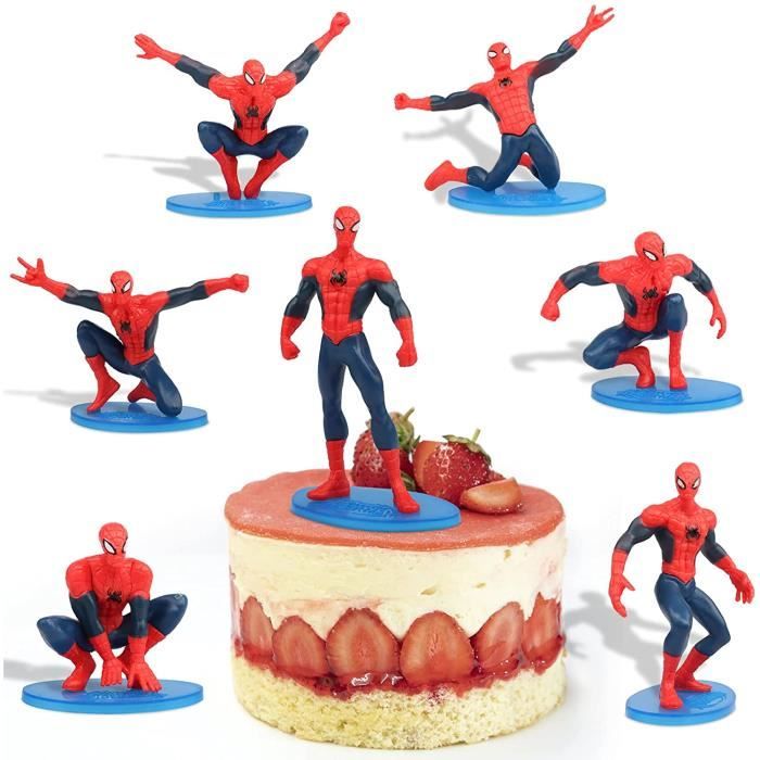 Decoration Gateau 7pcs Spiderman Decoration De Gateau Mini Figurine Ornements Decoration D Anniversaire De Super Heros Joyeux A 378 Cdiscount Maison