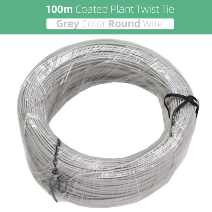 Fil De Jardin Plastifié Avec Cutter - 20 Yards, Vert, Pour Attacher Plantes