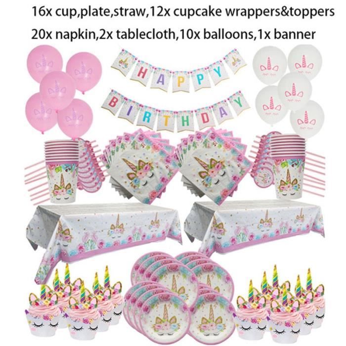 Decoration De Fete Fee Licorne Deco Fille Fete D Anniversaire 1 2 3 Age Fete Vaisselle Un An Bebe Douche Type 93pcs Kit A Cdiscount Maison Decoration De Fete Fee Licorne Deco Fille Fete D Anniversaire 1 2 3 Age Fete Vaisselle Un An Bebe Douche Type 93pcs Kit A Cdiscount Maison