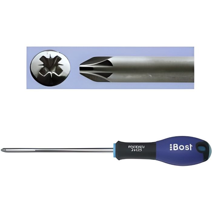 BOST Tournevis -  - Expert2 - Cruciforme - Manche ergonomique tri-mati&egrave;re 