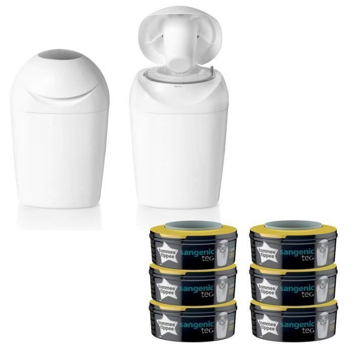 TOMMEE TIPPEE Sangenic Poubelle à Couches TEC - Blanche - Cdiscount  Puériculture & Eveil bébé