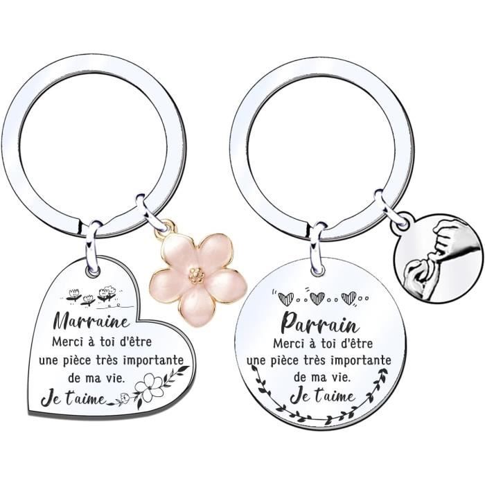 Demande De Parrain Ardusnpe Cadeau Parrain,Cadeau Parrain Marraine Bapteme,Cadeau Parrain Marraine,Porte Clef Bracelet Parrain