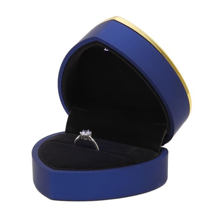 Coffret à Bijoux En Forme De Cœur - Boîte Rangement Pour Anneaux Et Colliers | Parfait Pour Mariage, Saint-Valentin, Cadeau Romantique