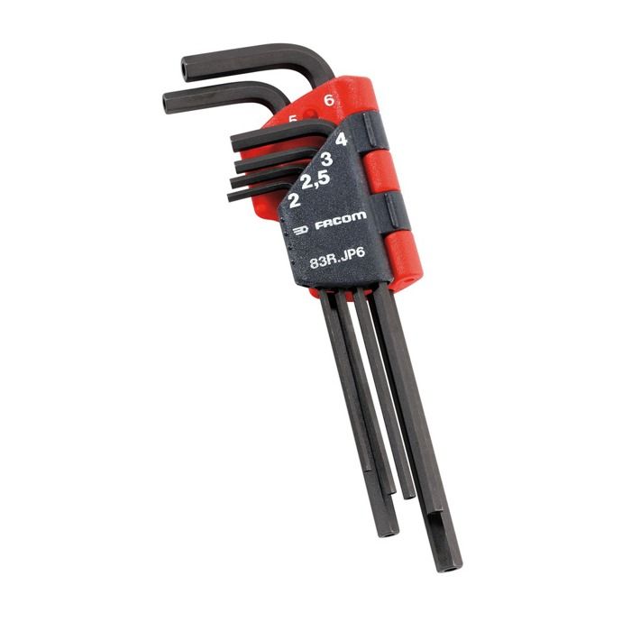 Jeu de 6 clés mâles pour vis 6 pans de sécurité FACOM .JP6 - vue 2