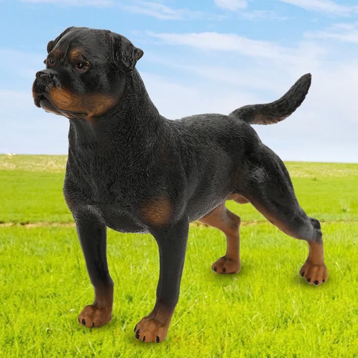 Rottweiler Hundefigur – Miniatur Aus Kunststoff, Realistisch, 22 Cm, Deko Oder Spielzeug