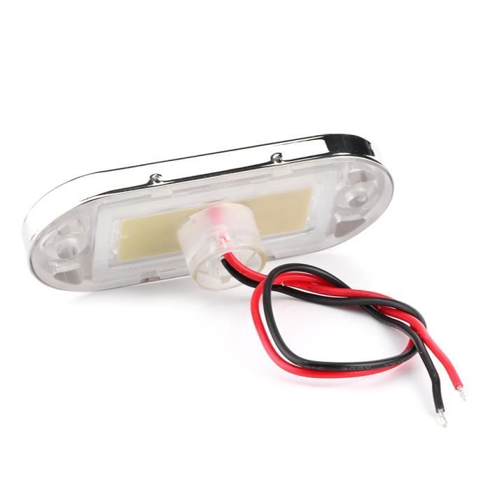 Lampe Extérieure LED étanche 12V - Pour Porte De Camping-car, Caravane, Bateau - Diamètre 200 Mm, Blanc Froid 6500K