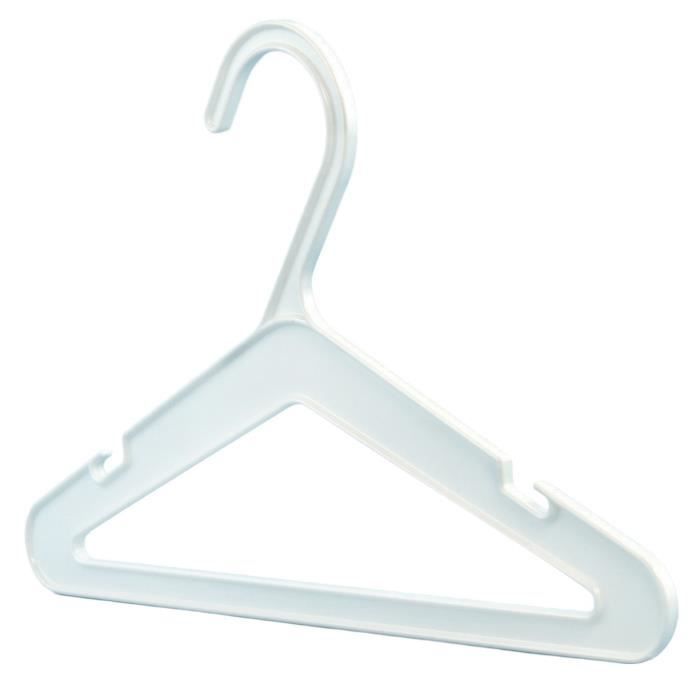 Lot De 50 Cintres Blancs En Plastique Pour Vetements Et Pantalons Enfant Et Bebe Cdiscount Au Quotidien