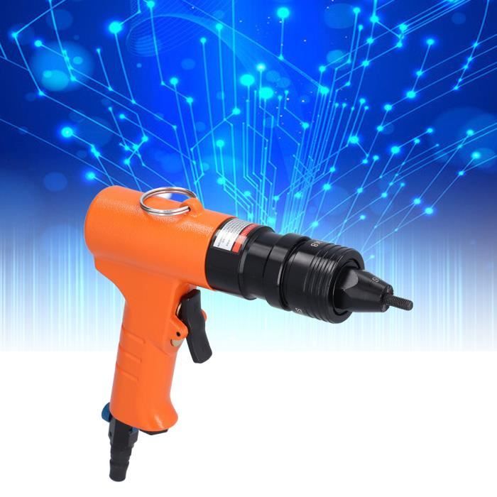 Pistolet à rivet pneumatique, kit de riveteuse à air 1500 tr/min, outil