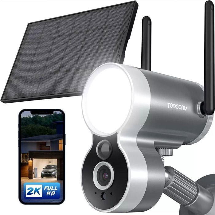 Caméra Surveillance Extérieure WiFi 2.5K - 360° Vision Nuit Couleur | Audio 2 Sens | Détection Humaine | Alexa