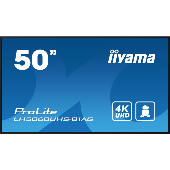 iiyama ProLite LH5060UHS B1AG Classe de diagonale 50 49.5 visualisable écran LCD rétro éclairé par LED signalisation numérique avec lecteur multimédia SoC intégré Android 4K UHD... - vue 2