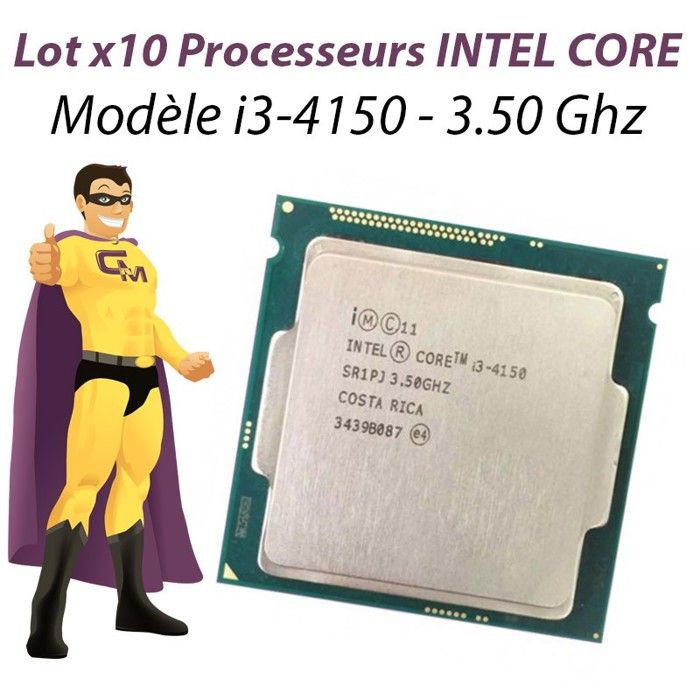 Lot x10 Processeur CPU Intel Core I3-4150 3.5Ghz SR1PJ 3Mo Socket 1150 - Intel