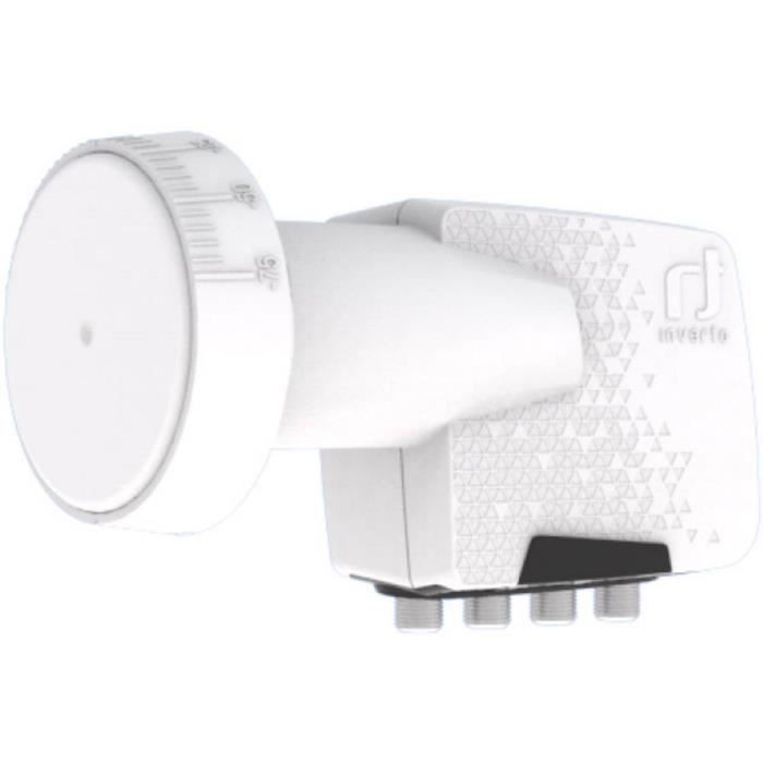 Tête LNB Quad 4 Sorties Premium X - Compatible Astra/Hotbird, Pour Réception 4K/HD, Filtre LTE, 8 Fiches F