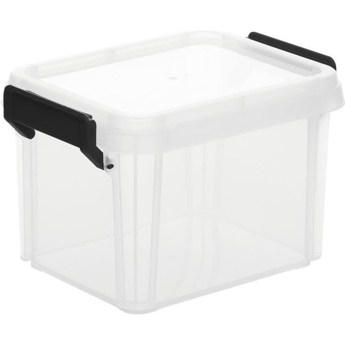 IRIS OHYAMA Lot de 4 boîtes de rangement Empilables avec couvercle - Multi Box - Mbx-2 - Transparent - 2 L - 22, 4 x 17 x 14, 5 cm