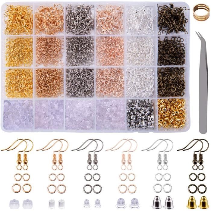1700+ Kit Fabrication Bijoux avec Perles Cristal, Kit Fabrication