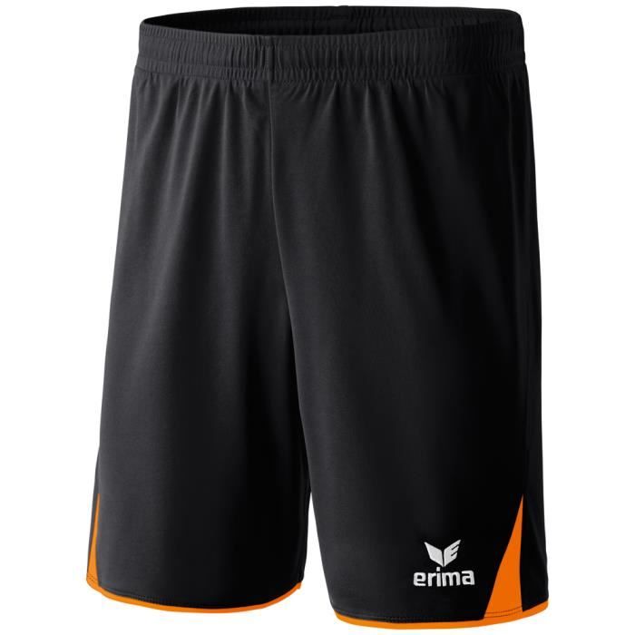 Short de sport homme Erima 5-CUBES Noir/orange - Respirant - Multisport