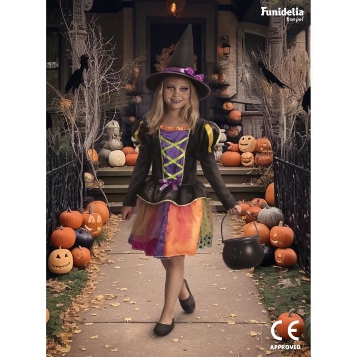 Deguisement sorciere magique fille 123406 Funidelia Robe et chapeau Noir Enfant