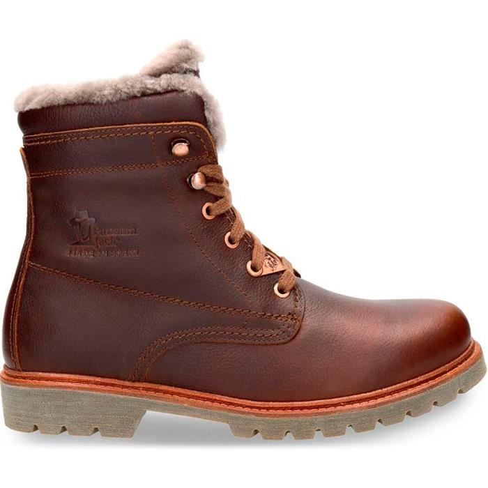 Botte Panama Jack Panama 03 Aviateur Igloo Homme Cuir Blanc Haute Lacets Brown c13 Cdiscount Chaussures