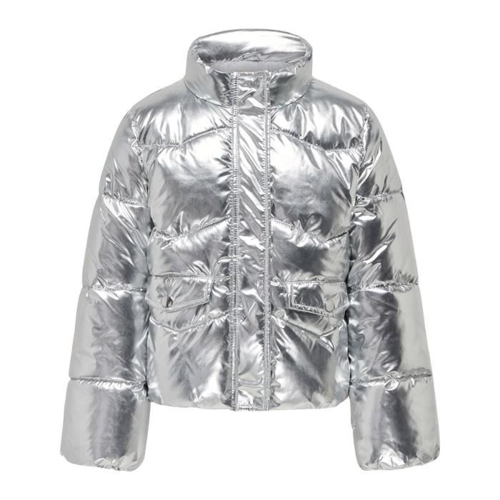 Manteau d'hiver Kids Only Pearl Puffer Filles Gris metallique