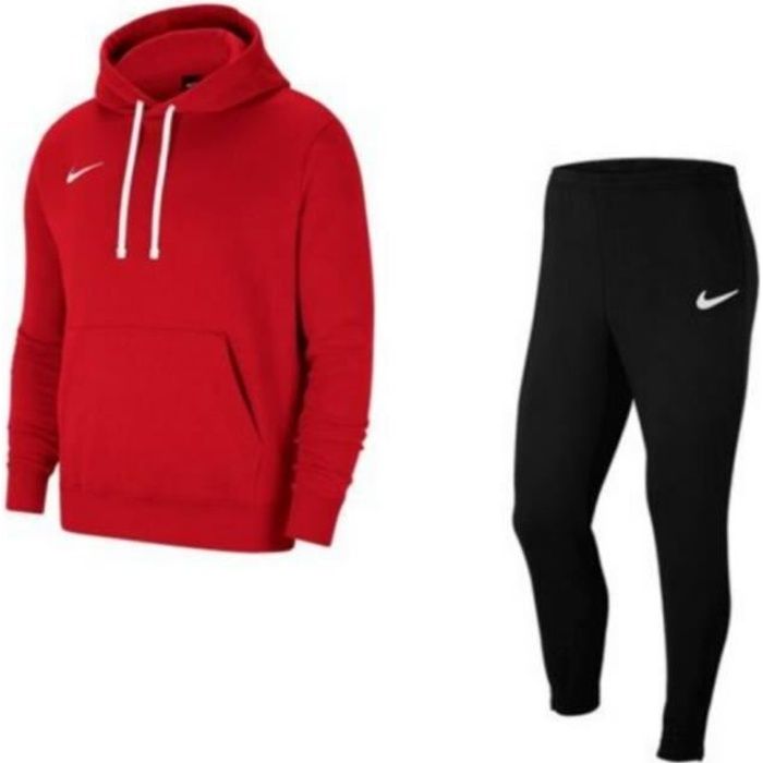 Jogging Polaire Homme Nike - Rouge et Noir - Respirant - Multisport - Manches longues