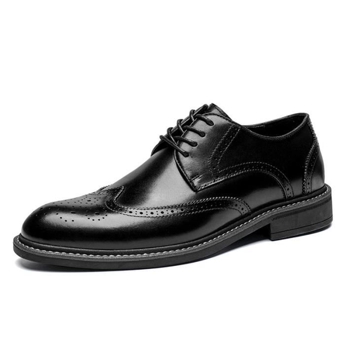 Derbies homme en cuir vernis noir Lacets Business Oxford Noir