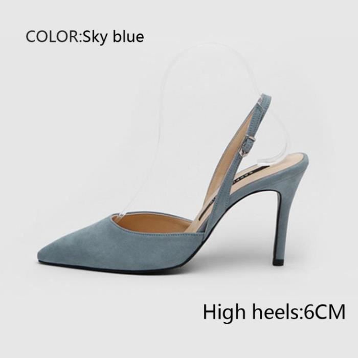 Sandales Femme Office à Boucle En Daim Noir - Talons Hauts, Taille UK 6, Neuves Dans Leur Boîte