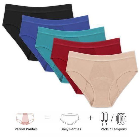 Culotte Menstruelle Flux Abondant Tiichoo - Anti-fuites, 95% Viscose, Lavable Machine