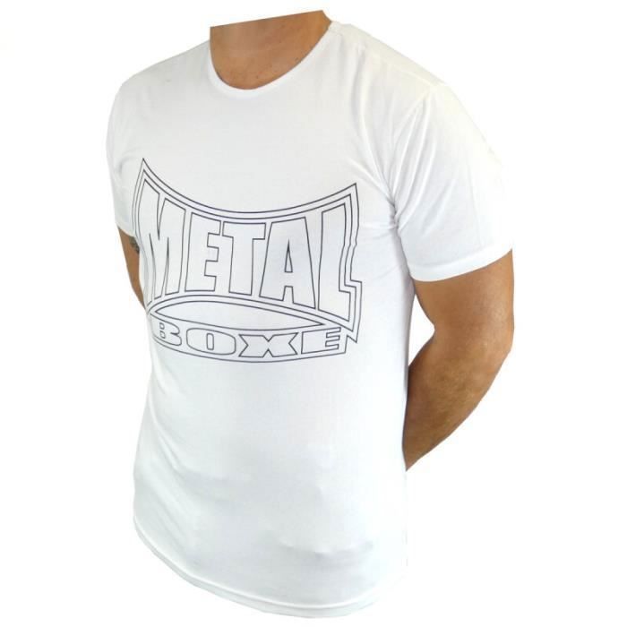 T-shirt de Boxe Metal Boxe One - Blanc - Taille S pour Homme T-shirt de Boxe Metal Boxe One - Blanc - Taille S pour Homme